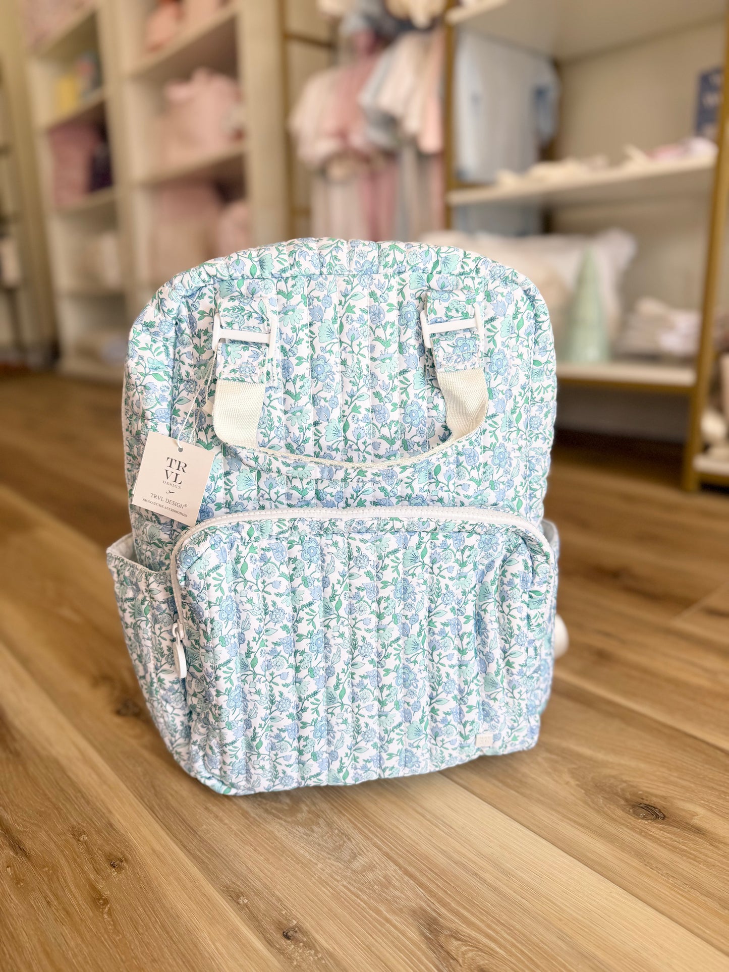 TRVL Hamptons Floral Quilted Backpack