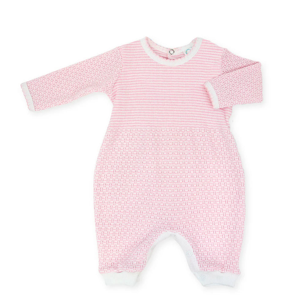 Pink Paty Knit Romper (Long Sleeve)