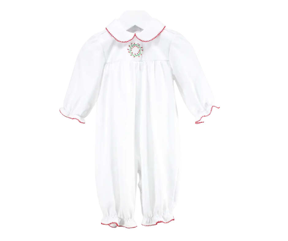 Boys Christmas Wreath Levi Romper