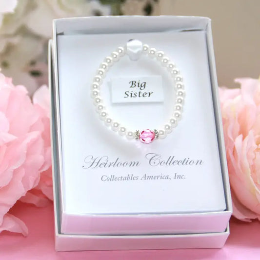 Big Sister Pearl Bracelet with Pink