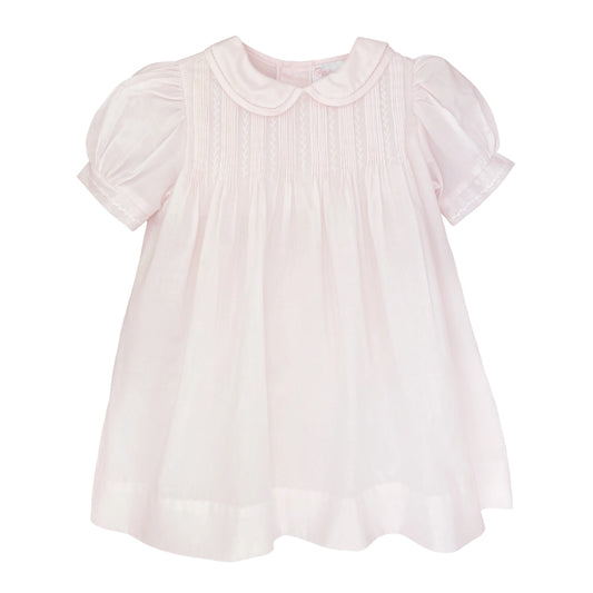 Petit Ami Dress with Pintucks and Featherstitching