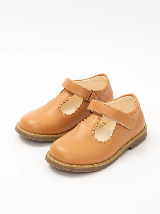 Hazelnut T-Strap Mary Jane Hard Sole Shoes