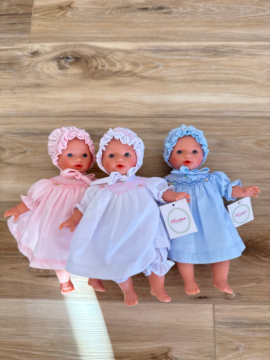 10" Abby Rosalina Baby Doll (Blue Eyes + Bonnet)