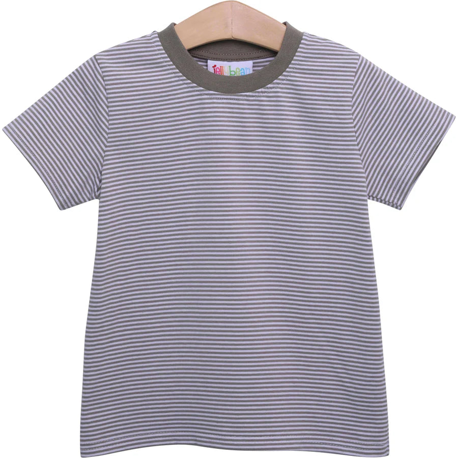 Short Sleeve Gray Stripe T-Shirt