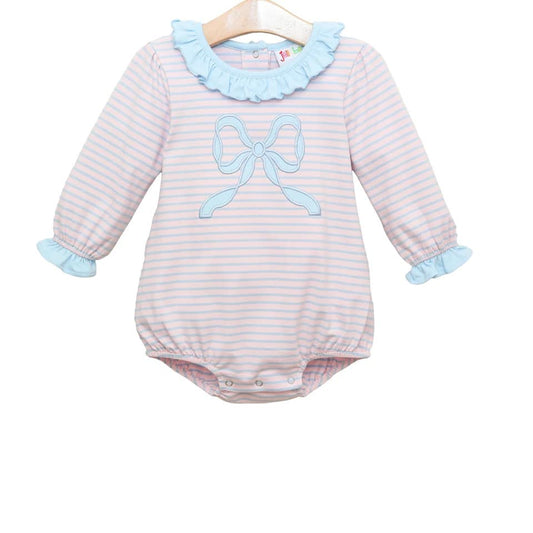 Pink Stripe Bow Bubble