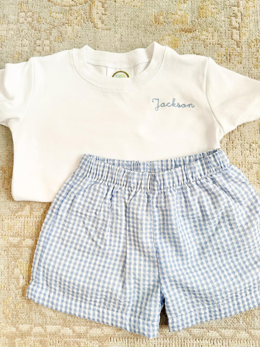 Mini Name Tee in Blue