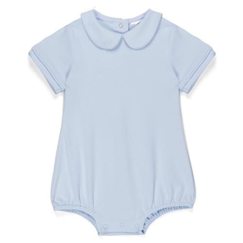 Blank Boy's Short Sleeved Peter Pan Bubble - Light Blue