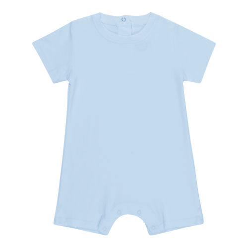 Ice Blue Short Sleeved Romper