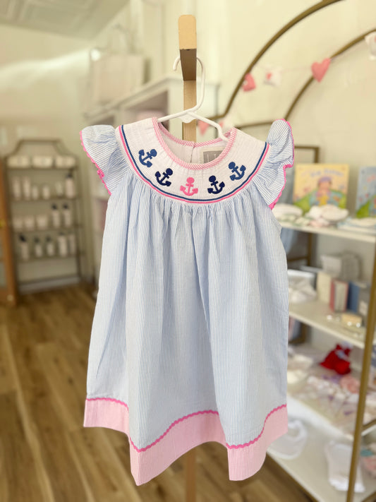 Lil Cactus Sailboat Smocked Dress