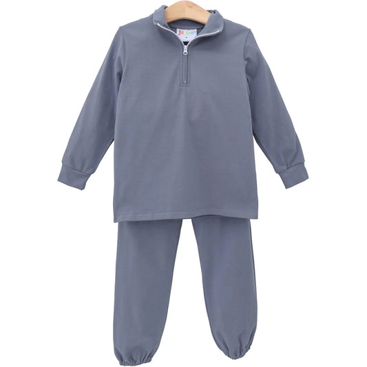 Evan Pullover Set - Dusty Blue
