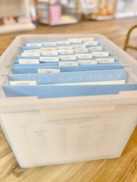 Milestone Tote Organizer-Blue Tabs