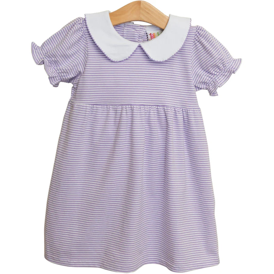 Lavender Stripe Charlotte Dress