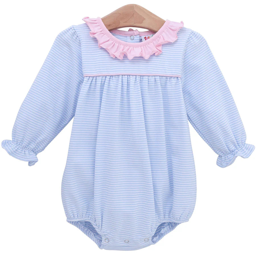 Jellybean Audrey Bubble - Light Blue Stripe/Pink