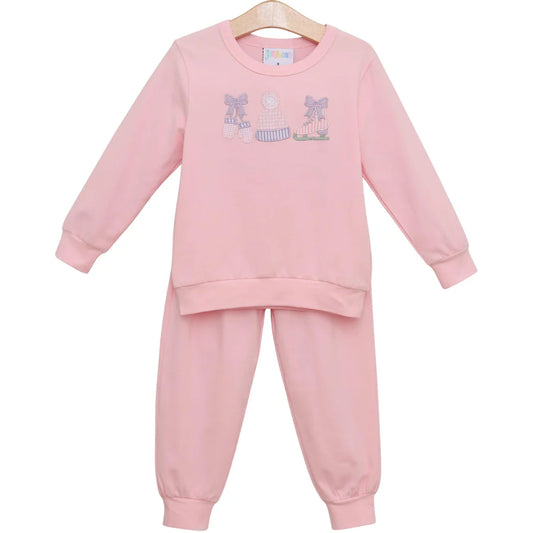 Around The Rink Jogger Set- Light Pink