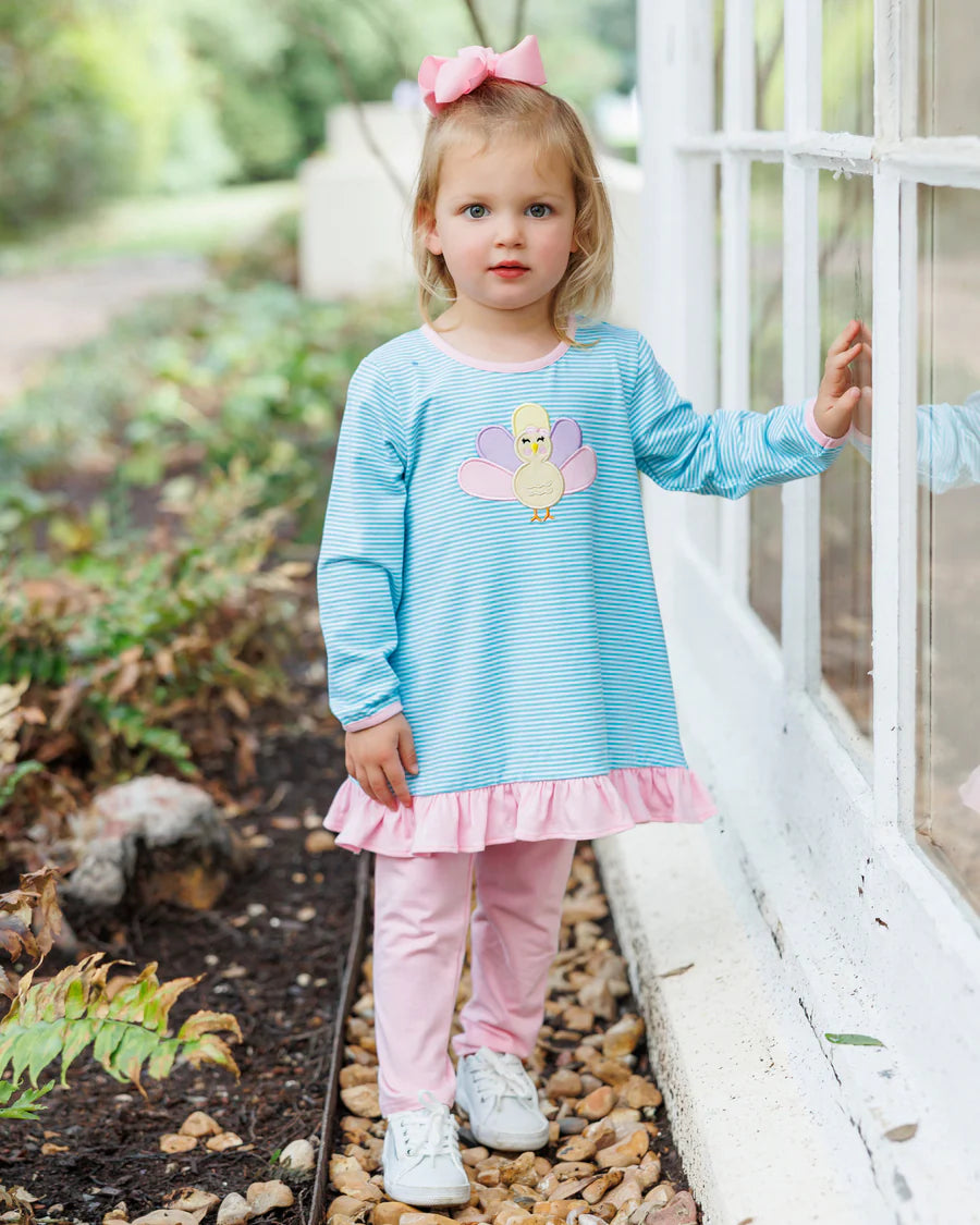 Jellybean Pastel Turkey Ruffle Pant Set
