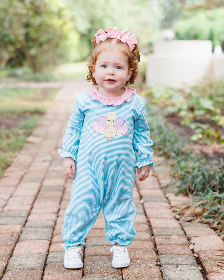 Jellybean Pastel Turkey Ruffle Romper