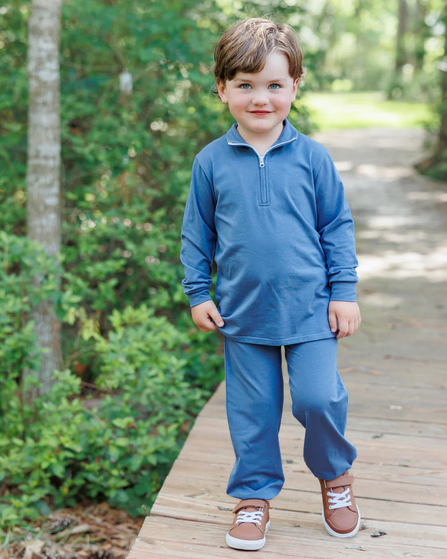 Evan Pullover Set - Dusty Blue