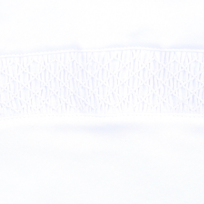 Magnolia Baby Solid White Smocked Footie