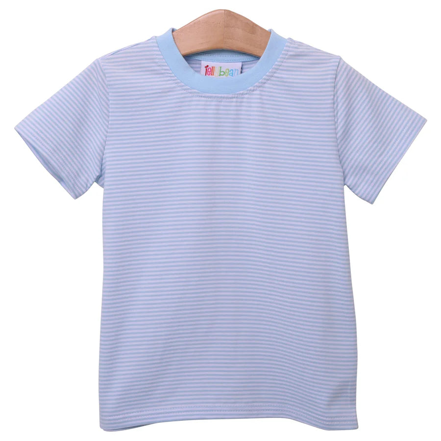 Short Sleeve Light Blue Stripe T-Shirt