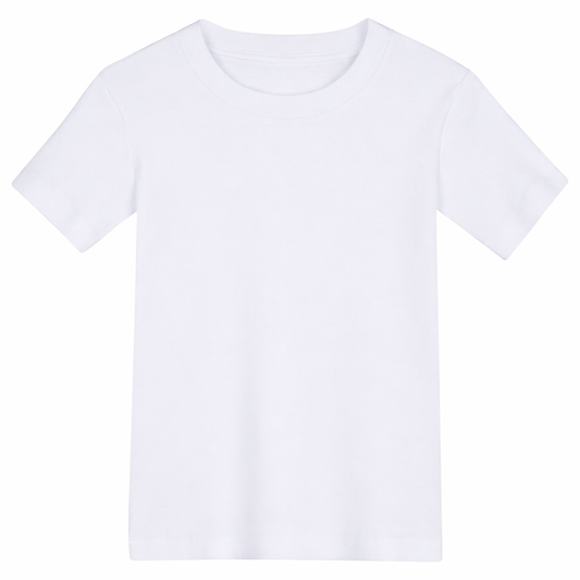Boy's White Short Sleeve Tee
