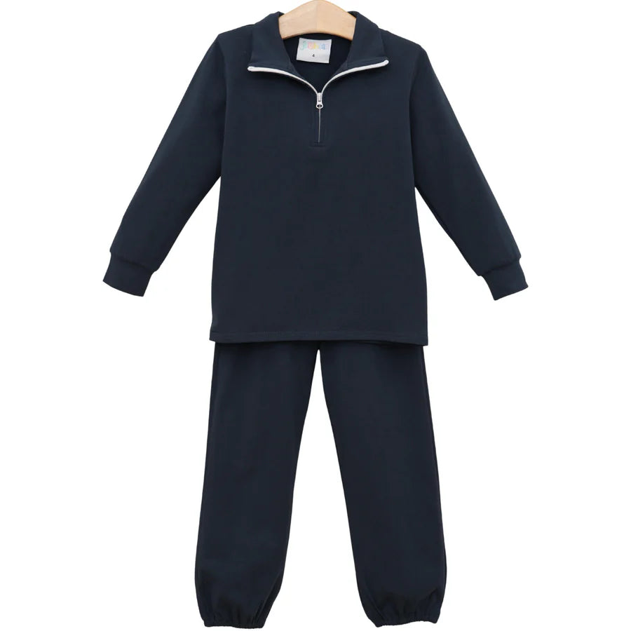 Evan Pullover Set- Navy