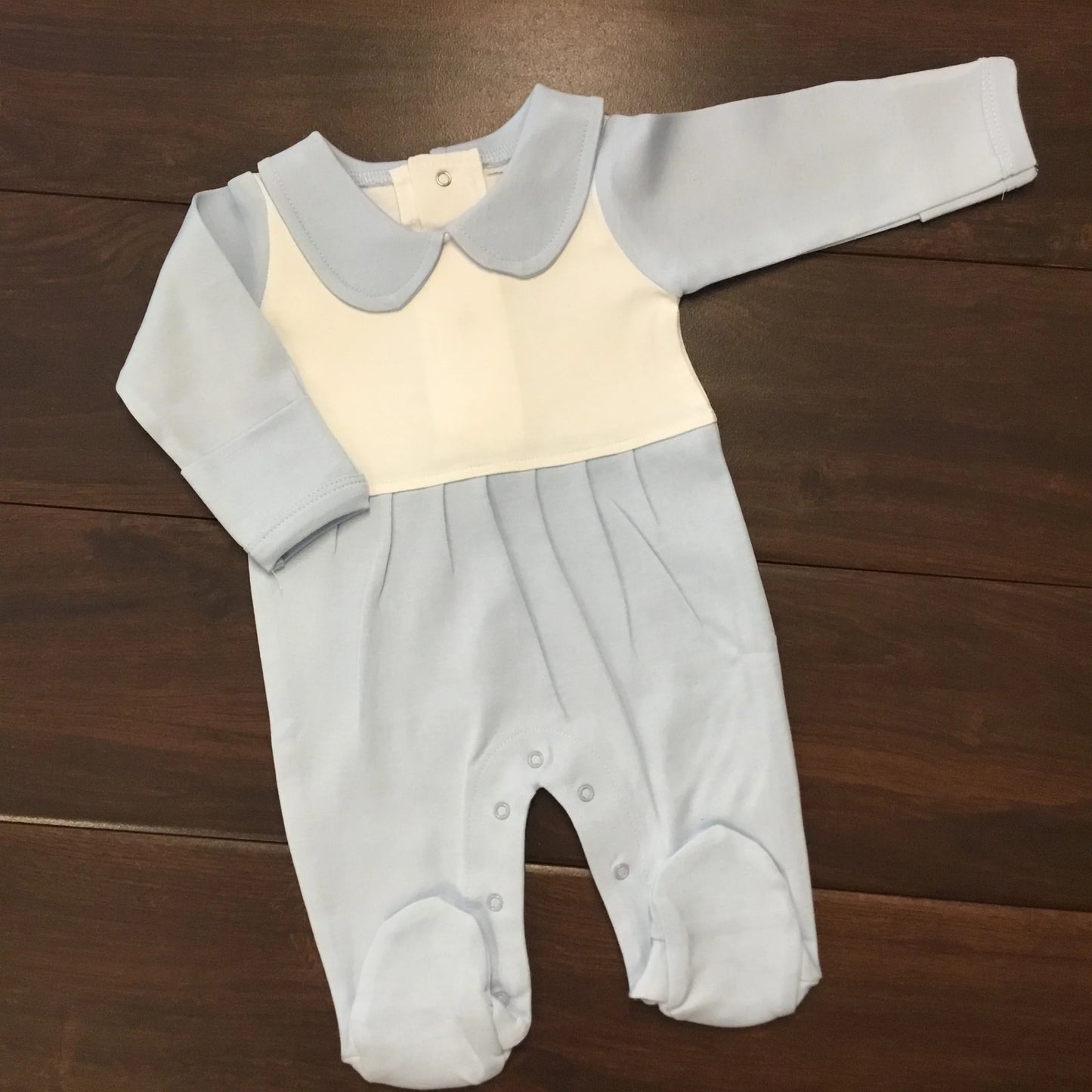 Solid Blue Collar Footie