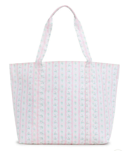 TRVL XL Pink Ribbon Floral Tote
