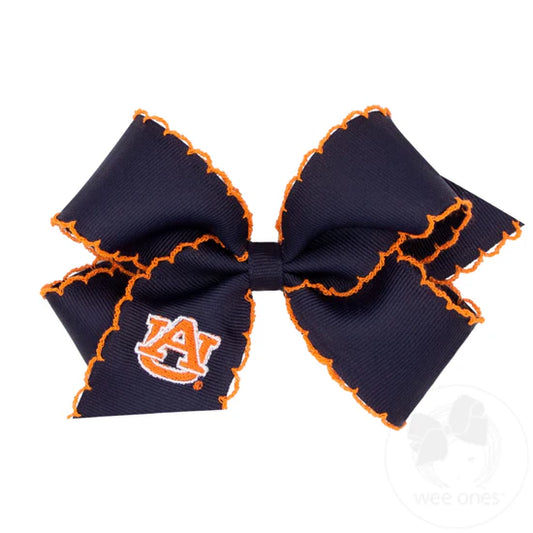 wee ones Auburn Moonstitch Embroidered Hair Bow