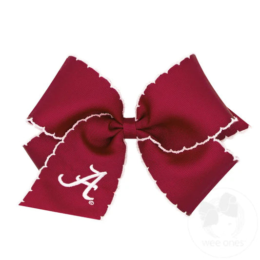 wee ones Alabama Moonstitch Embroidered Hair Bow