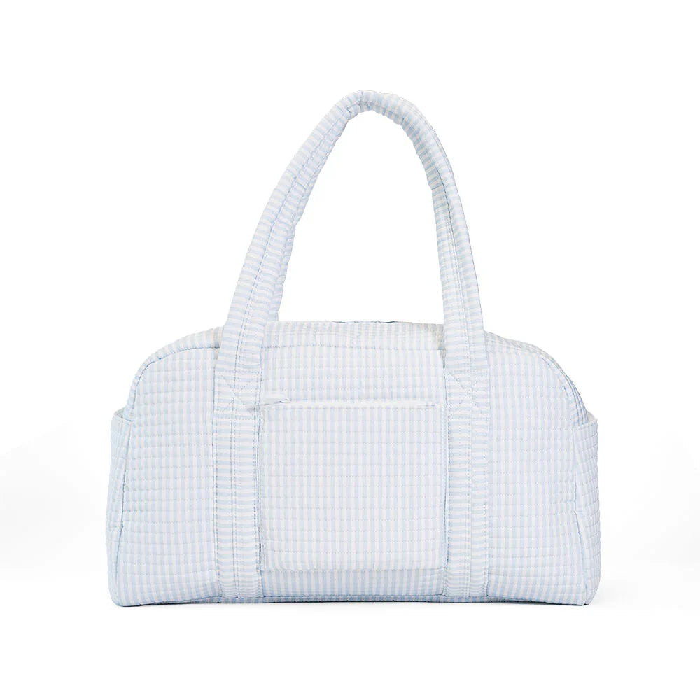 TRVL Blue Stripe Quilted Grande Duffle Bag