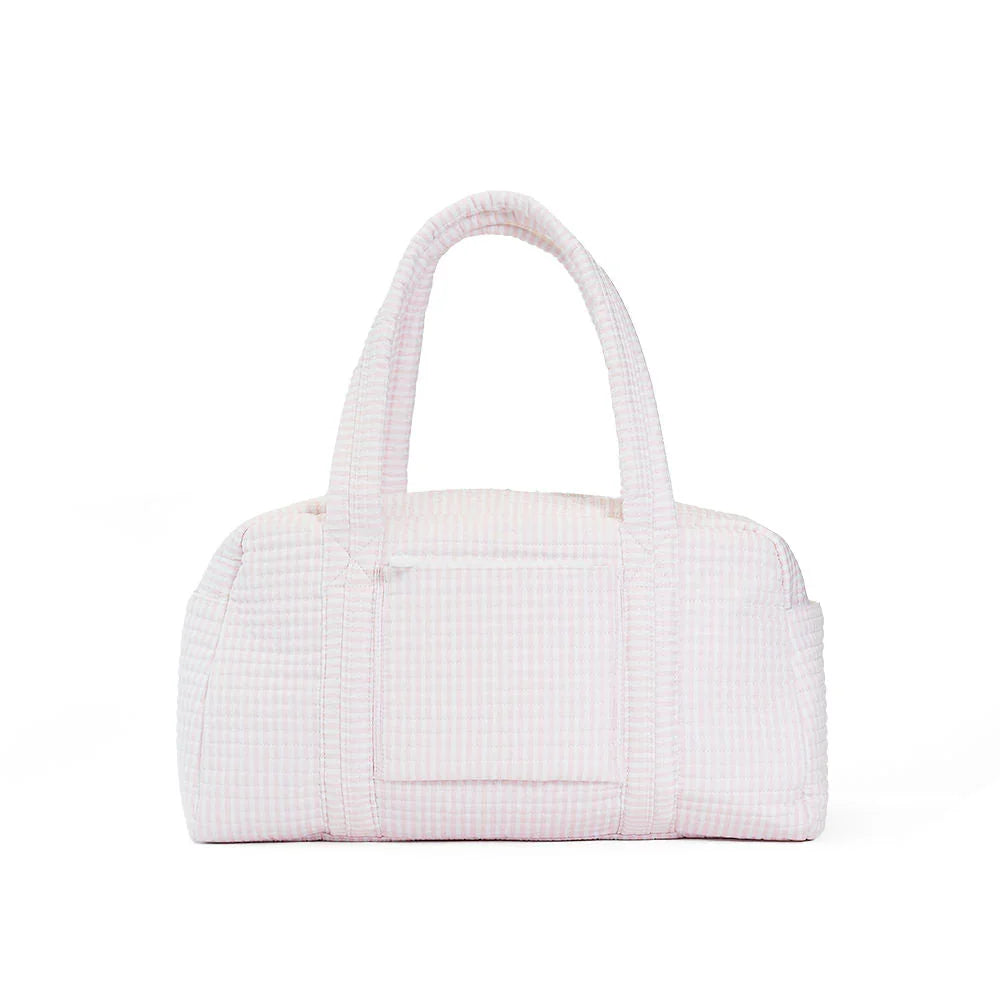 TRVL Pink Stripe Quilted Grande Duffle Bag