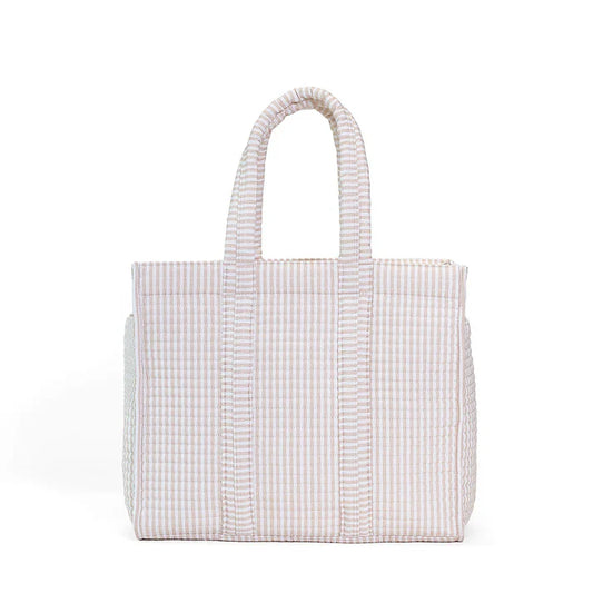 TRVL Pimlico Stripe Sand Quilted Tote