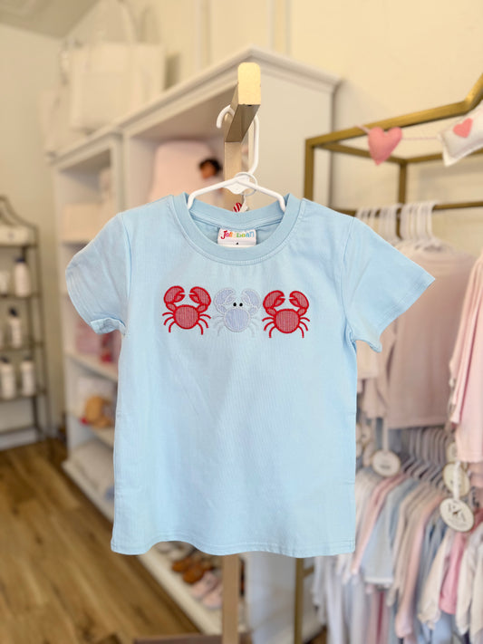 Jellybean Trio Crab Applique Short Set