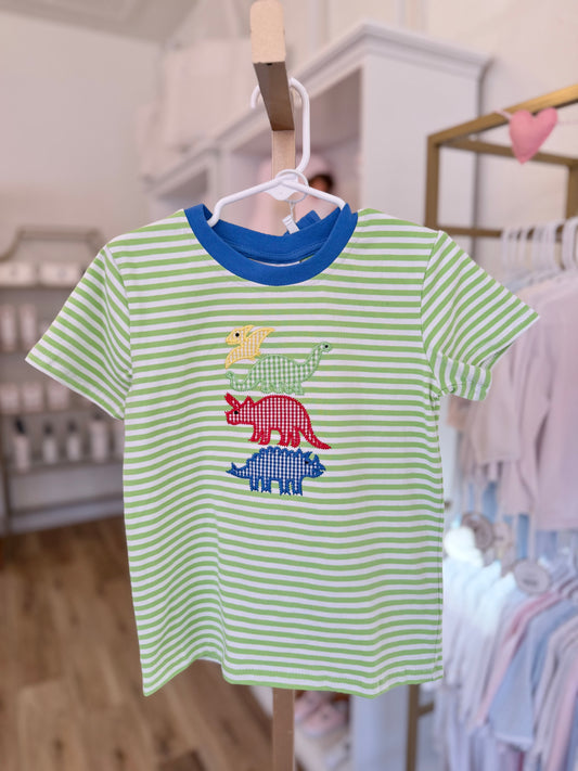 Jellybean Dino Applique Short Set