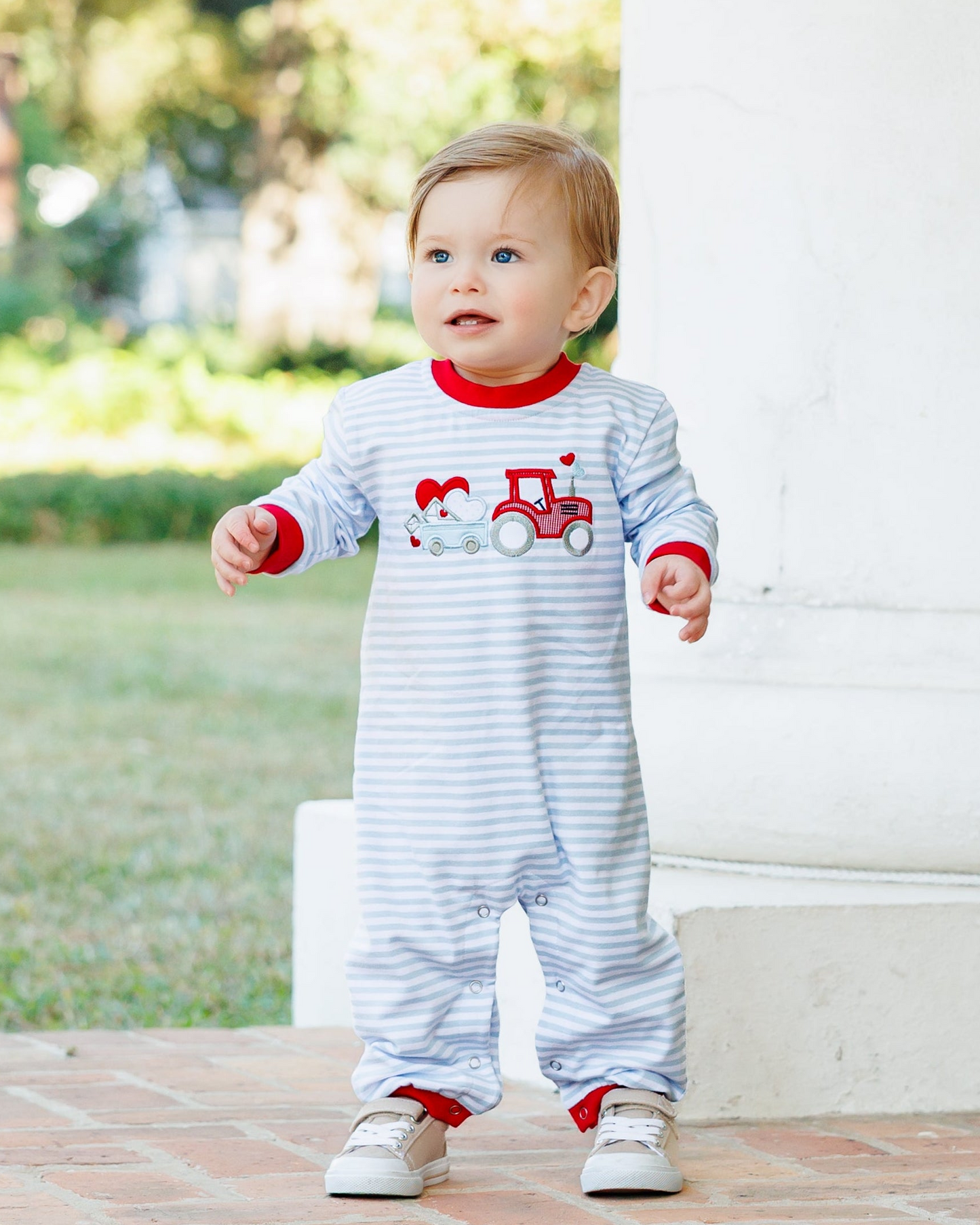 Jellybean Haulin' Hearts Romper