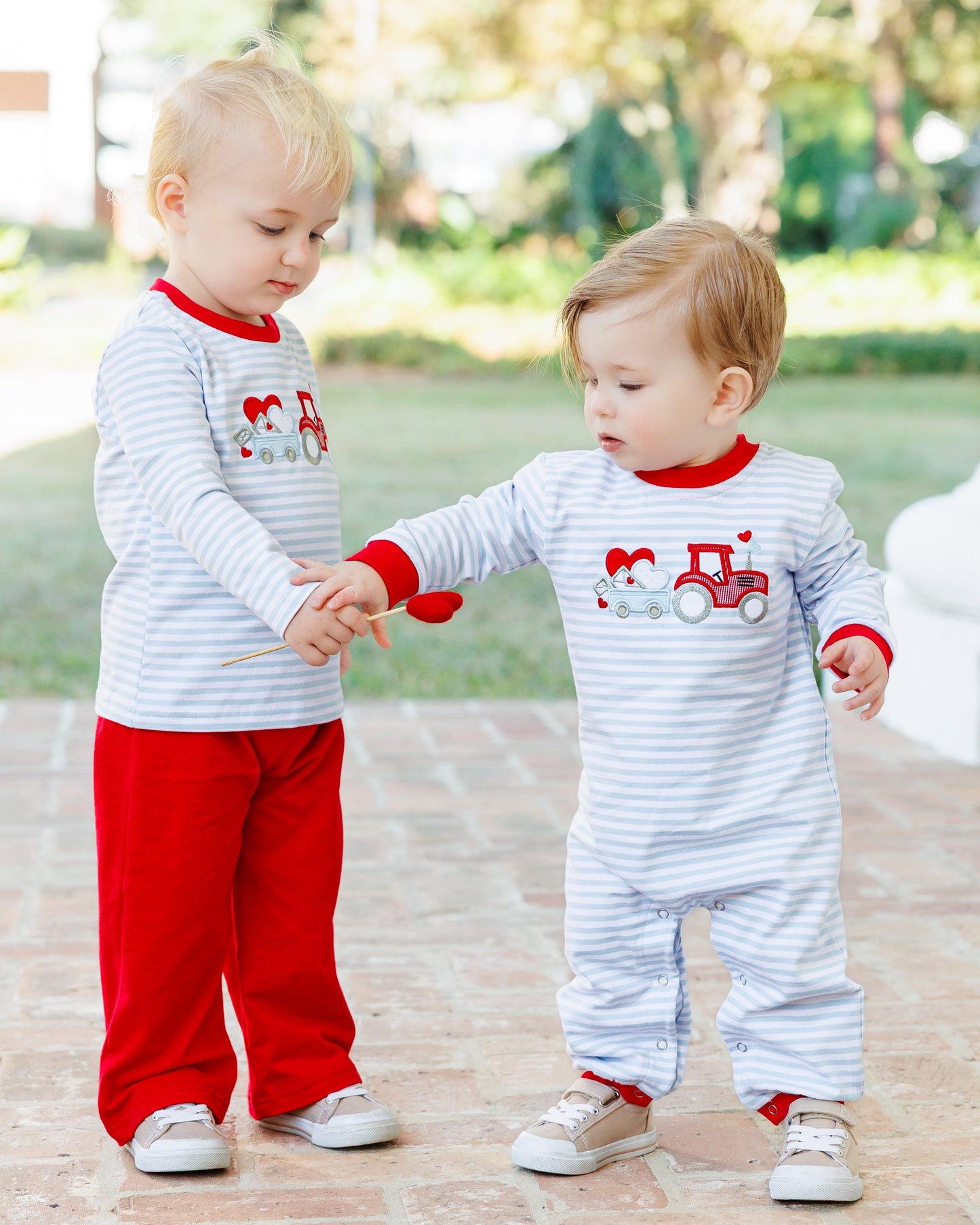 Jellybean Haulin' Hearts Romper