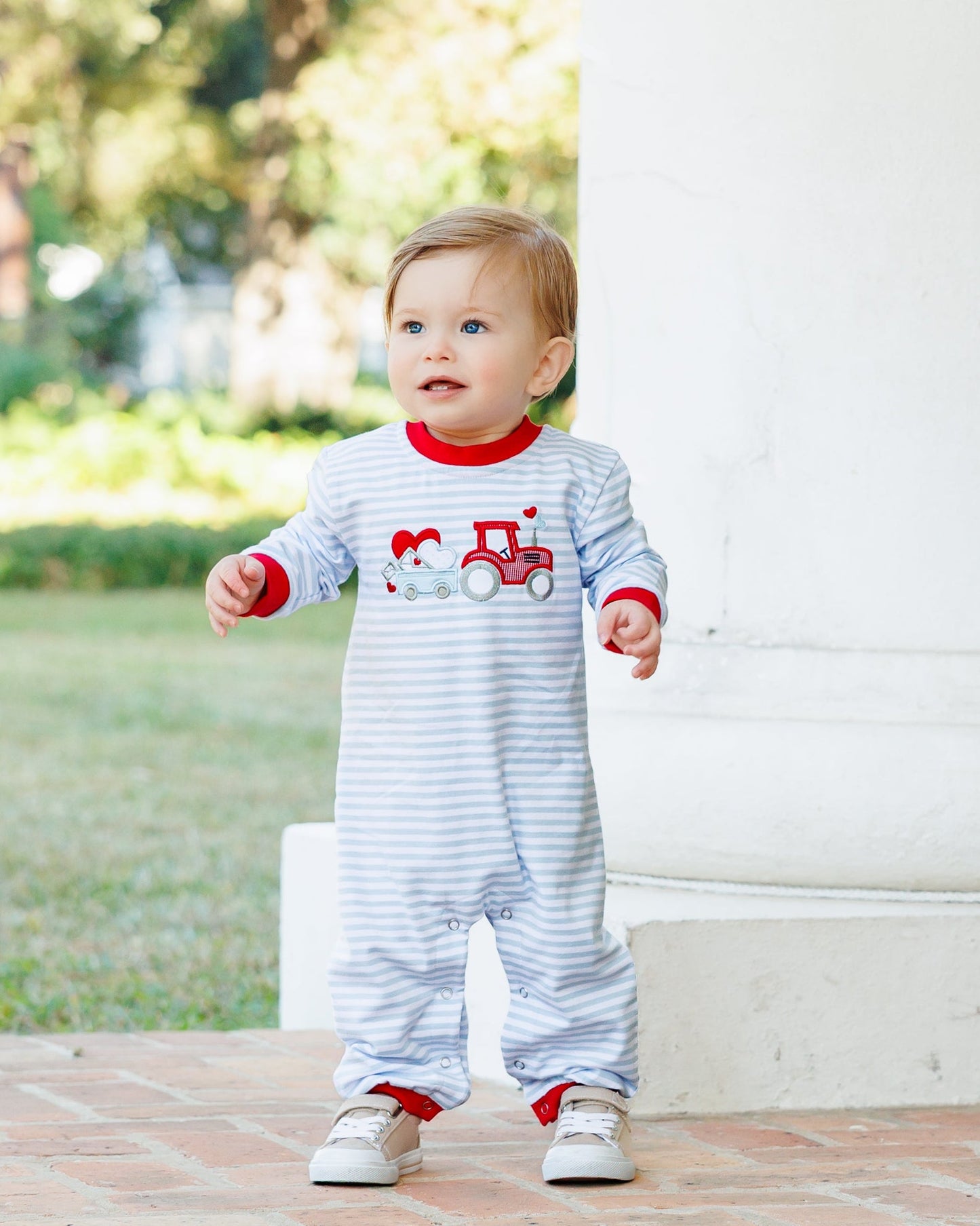Jellybean Haulin' Hearts Romper