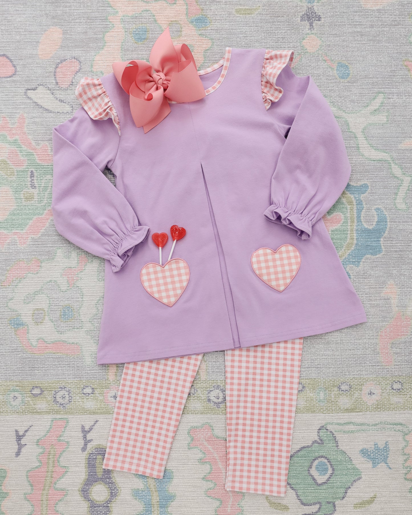 Jellybean Heart Pocket Pants Set