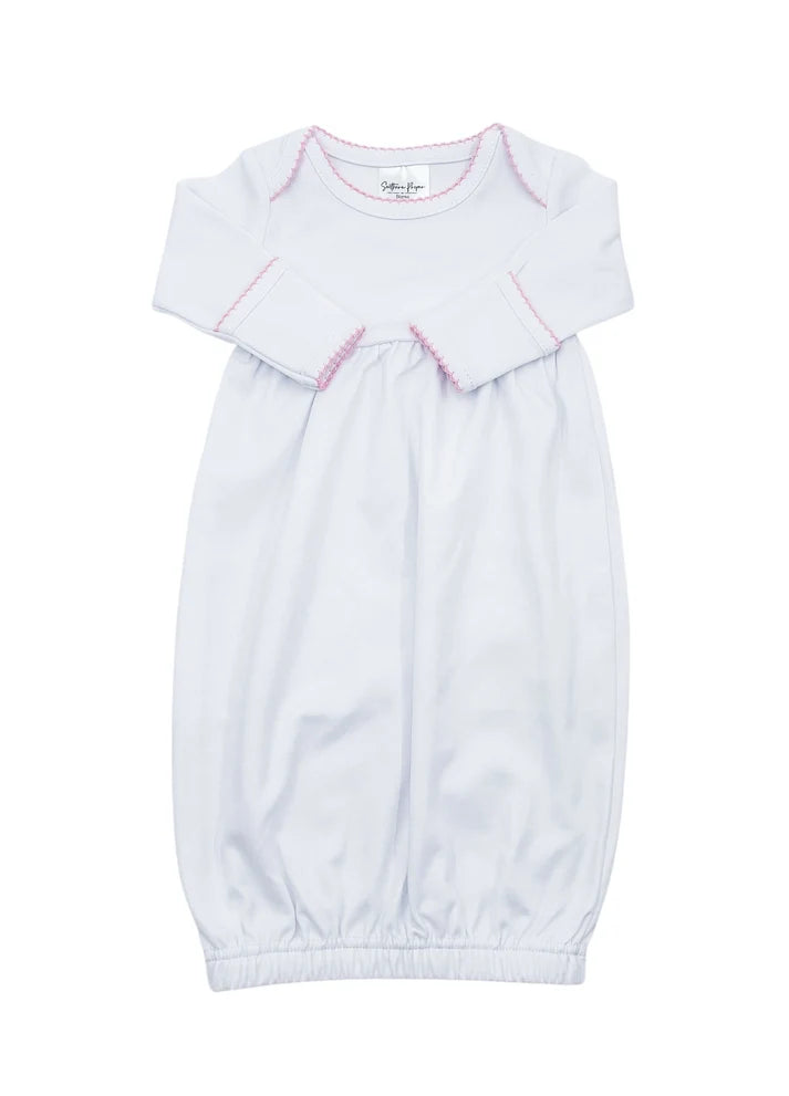 Pink Picot Trim Gown