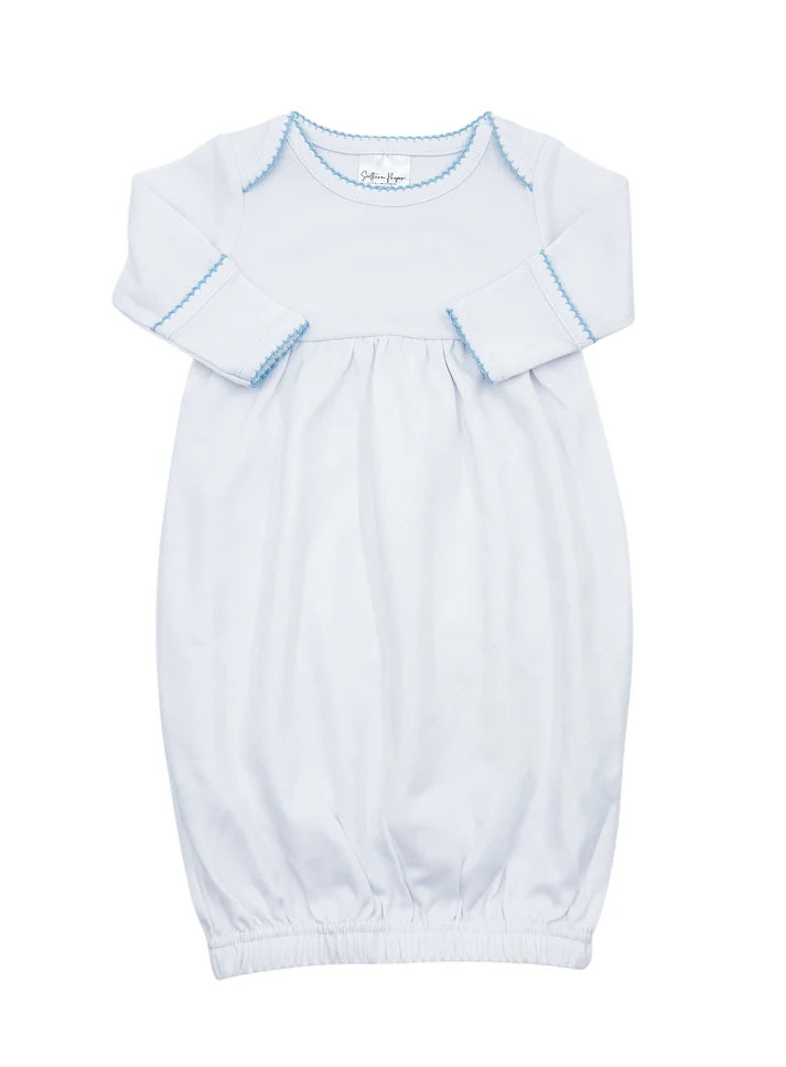 Blue Picot Trim Gown