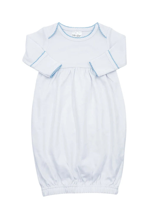 Blue Picot Trim Gown