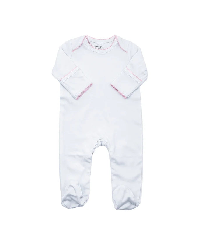 Pink Trim Footie