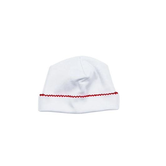 Red Picot Trim Hat