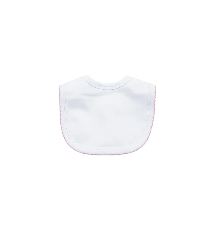 Southern Proper Pink Picot Trim Bib