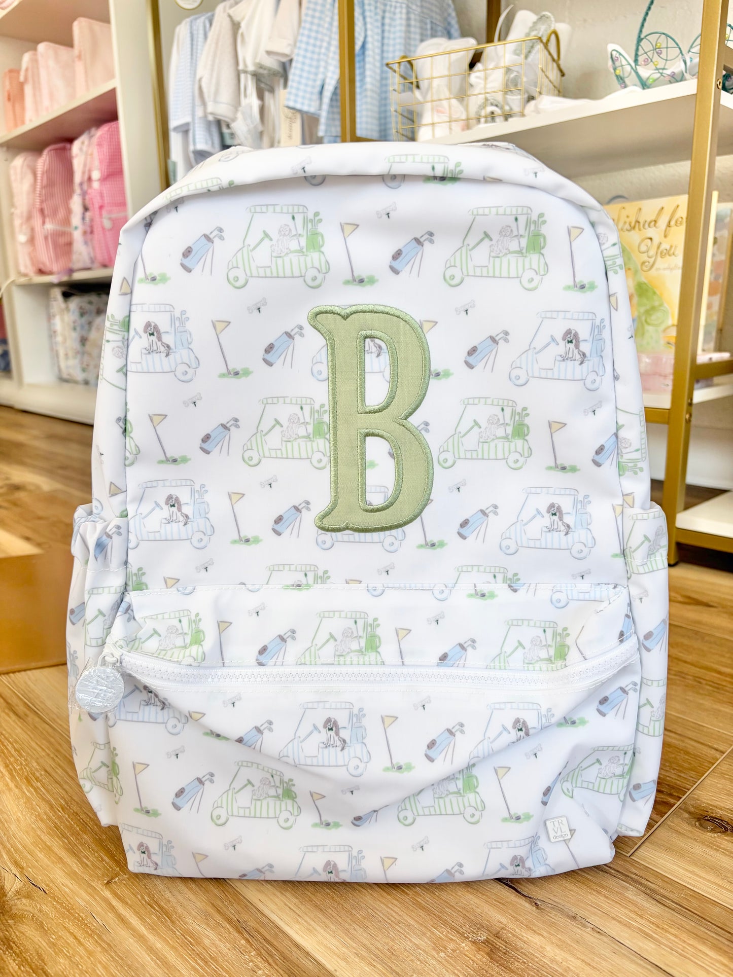 TRVL Putt Putt Backpack- Single Initial Applique