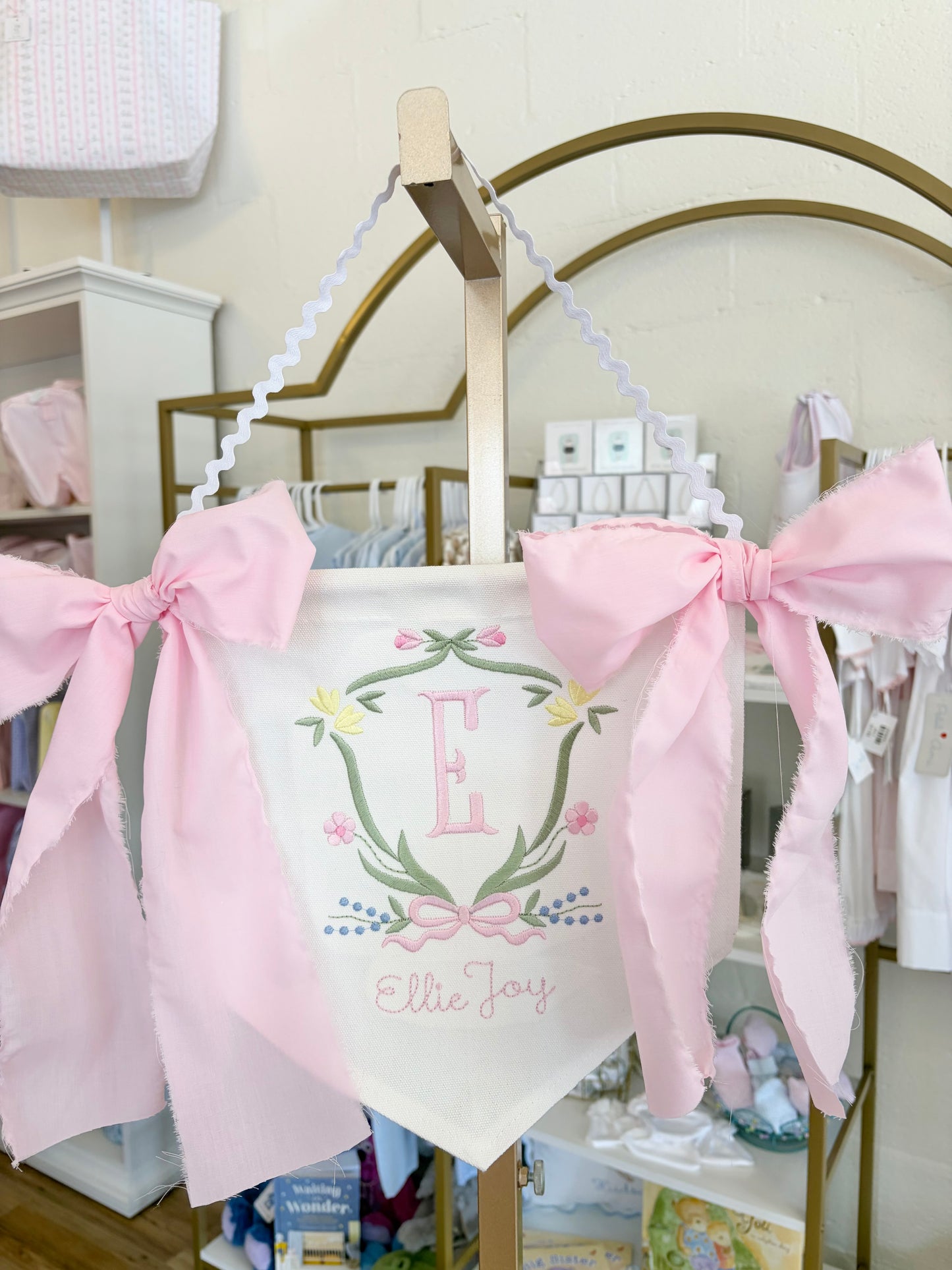 Pastel Floral Crest Banner