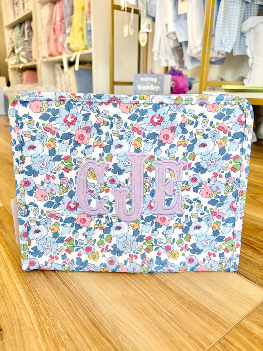 TRVL Bridgehampton Floral Large Roadie- 3 Initial Applique