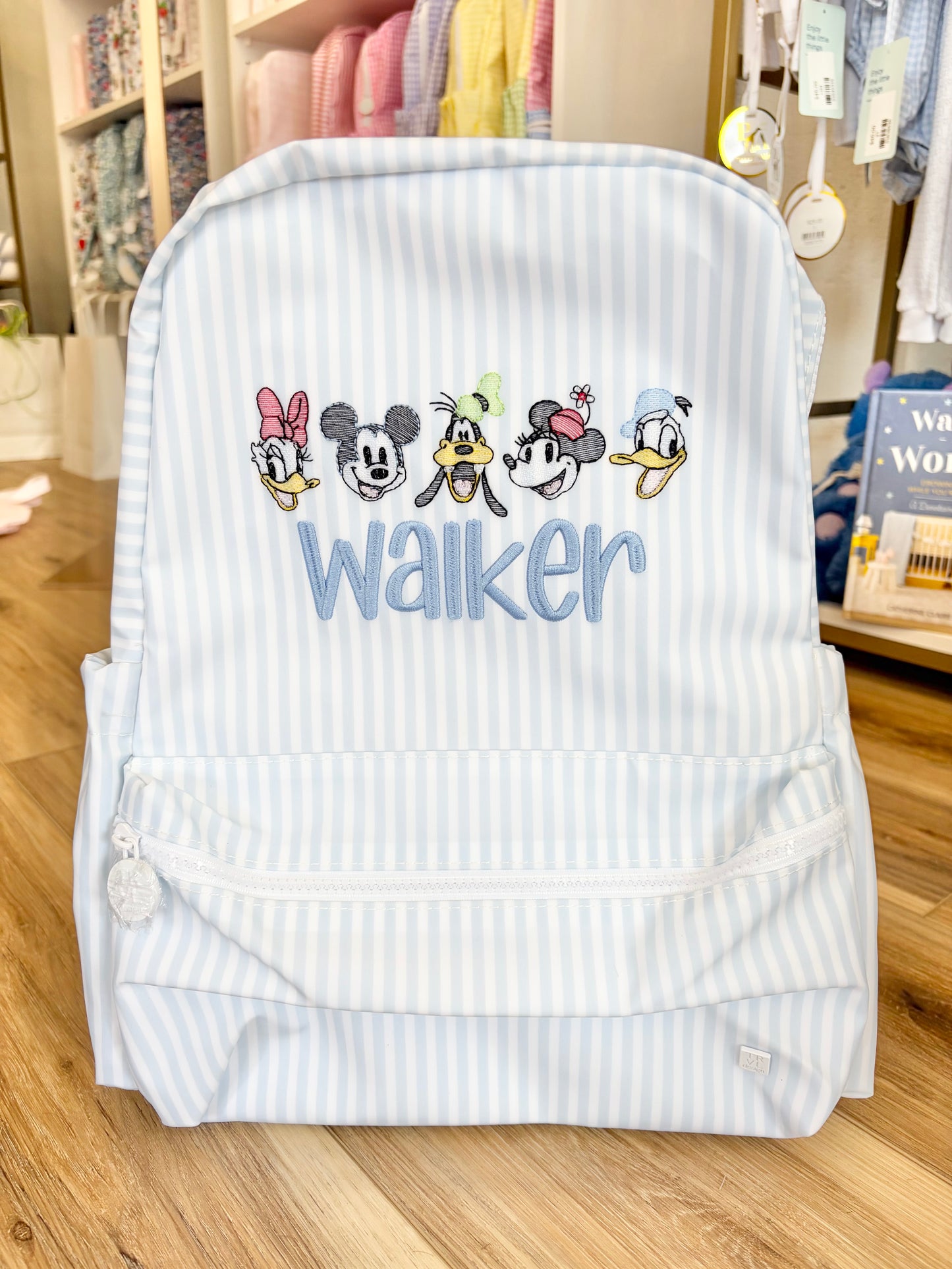 TRVL Blue Pimlico Stripe Backpack- Magical Characters