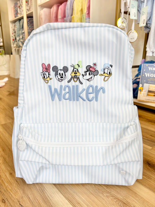 TRVL Blue Pimlico Stripe Backpack- Magical Characters