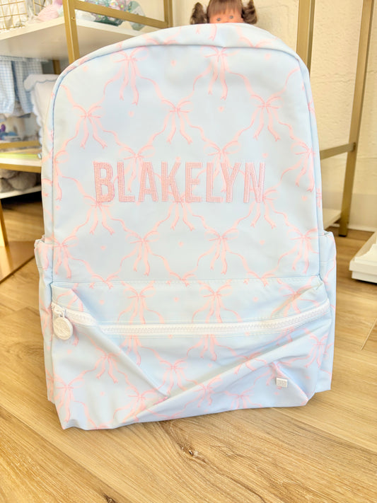 TRVL Eloise Bow Backpacker- Bebas Font Name